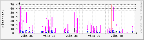 Sustu vikur Graph