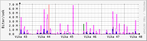 Sustu vikur Graph