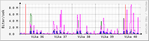 Sustu vikur Graph